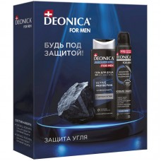 Деоника п/н муж. For Men Защита угля (гель для душа + антиперспирант спрей)