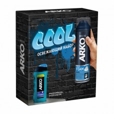 АРКО п/н BLACK пена для бритья 200мл + гель для душа Cool 260 мл