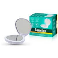 Зеркало карманное двойное с LED подсветкой складное М147-SL C01 белый  (1х/5х,2хCR2032)