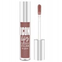Блеск для губ с эффектом объема LUXVISAGE ICON lips glossy volume, 506 Карамельно-бежевый