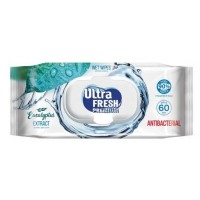 Влажная салфетка Ultra Fresh Premium Antibacterial 60шт с витаминами и экстрактами