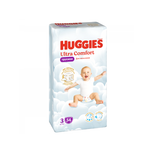 Хаггис подгузники трусики Ультра Комфорт Мега 3 (6-11кг) для мальчиков 54шт