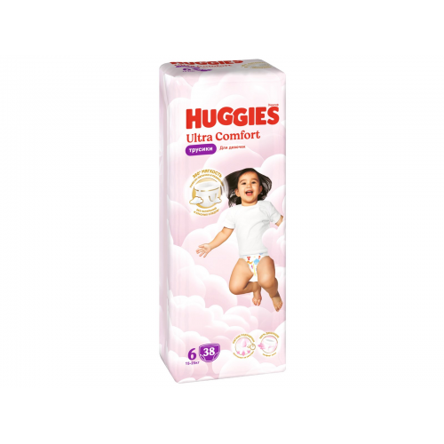 Хаггис подгузники трусики Ультра Комфорт Мега 6 (15-25кг) для девочек 38шт