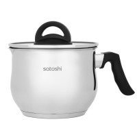 Мультикастрюля 16*12,5см 2,5л со стекл. крышкой, индукция, антиприг.покрытие  SATOSHI