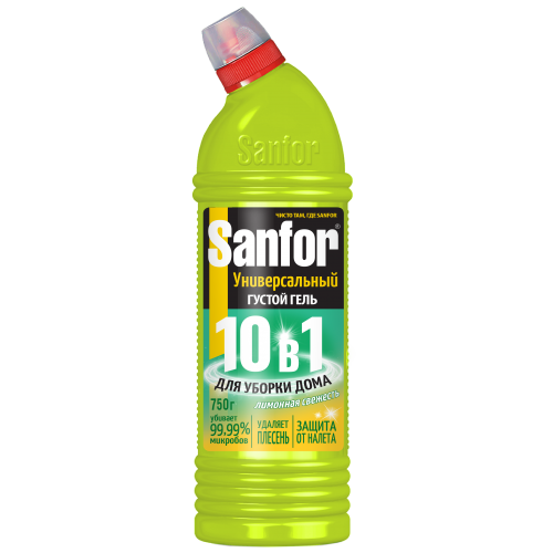 САНФОР гель Универсал 750мл Лимонная свежесть (свет.зелен)*