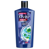 КЛИАР шампунь для волос мужской 650мл против перхоти Ледяная свежесть с ментолом