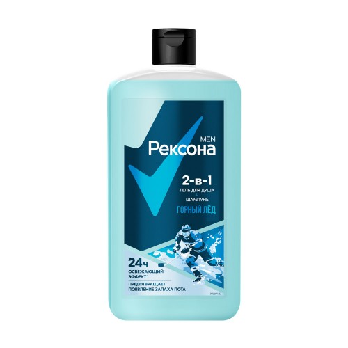 РЕКСОНА MEN Гель для душа и шампунь 750мл 2в1 Горный лёд