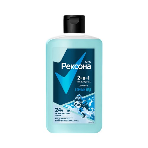 РЕКСОНА MEN Гель для душа и шампунь 490мл 2в1 Горный лёд