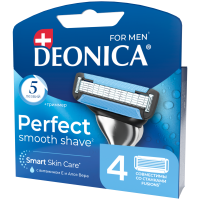 Deonica 5 лезвий FOR MEN Сменные кассеты для бритья, 4 шт
