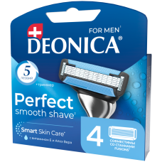 Deonica 5 лезвий FOR MEN Сменные кассеты для бритья, 4 шт