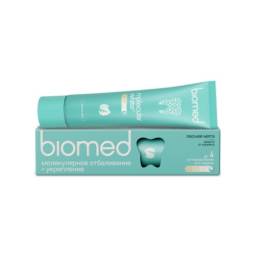 BioMed зубная паста 65гр Отбеливание и восстановление эмали ЛЕСНАЯ МЯТА HEALTHYWHITE