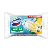 ДОМЕСТОС блок сменный гигиенический для унитазов Лимон 40г