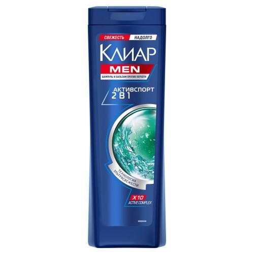 КЛИАР шампунь для волос мужской 400мл 2в1 Активспорт