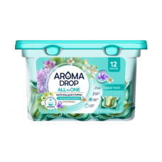 AROMA DROP капсулы для стирки с кондиционером All in one Tropical Forest, 12шт