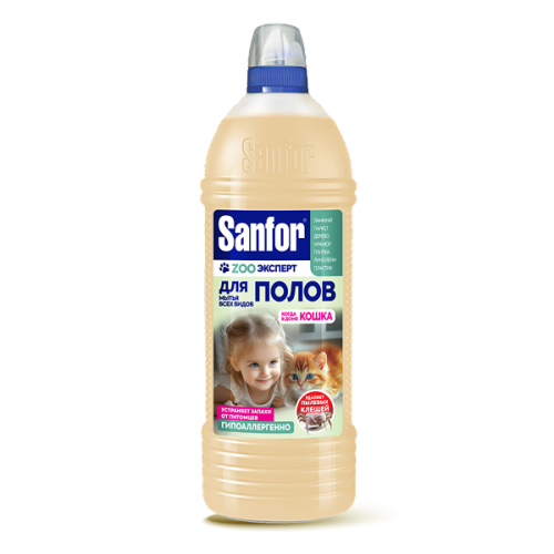 САНФОР средство универсальное для мытья полов ZOO эксперт Когда в доме кошка 1000мл