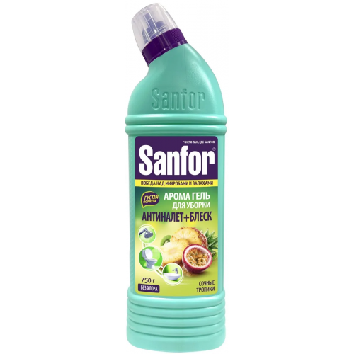 САНФОР гель АРОМА для чистки сантехники Сочные тропики 750мл