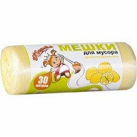 30л Золушка мешки для мусора с ароматом лимона, желтые 50шт 30л Золушка мешки для мусора с ароматом лимона, желтые 50шт