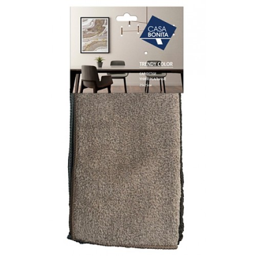 CASA BONITA Салфетка для пола плюш микрофибра цвет песочный 35*75см