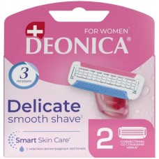 Deonica 3 лезвий FOR WOMEN Сменные кассеты для бритья, 2 шт*