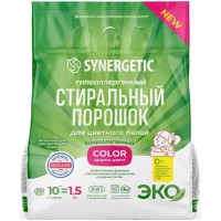 Гипоаллергенный стиральный порошок для цветного белья COLOR SYNERGETIC 1,5кг