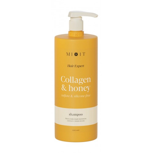 MIXIT Hair Expert Шампунь для волос бессульфатный Collagen & Honey 1л