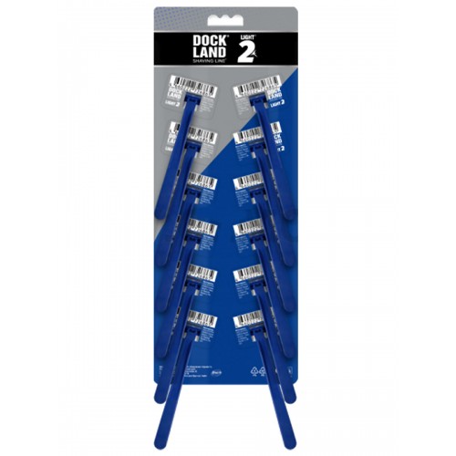 DOCKLAND Light одноразовая бритва 1 лезвие пластик.ручка (12 шт. на карте)