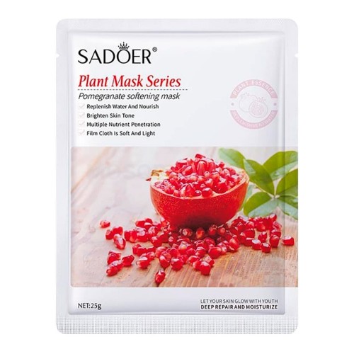 SADOER Маска для лица тканевая Антиоксидантная с Гранатом 25г