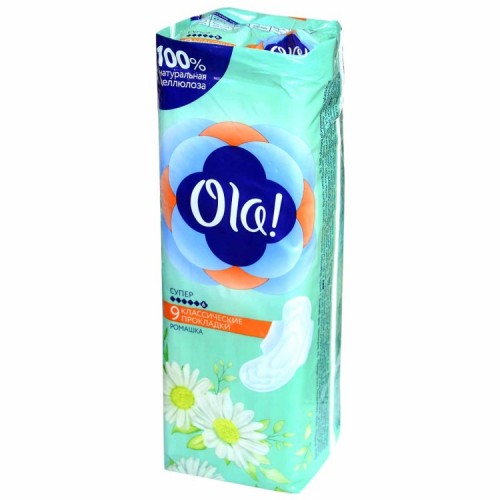 ОЛА гигиенические прокладки Классик Вингс Супер прокладки толстые Солнечная Ромашка уп 9шт ОЛА гигиенические прокладки Классик Вингс Супер прокладки толстые Солнечная Ромашка уп 9шт