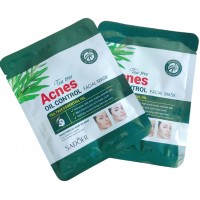 SADOER Маска для лица тканевая против акне с Маслом чайного дерева 25 г