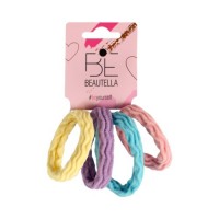 BEAUTELLA Princess Резинка для волос тонкая d 3,5см 4шт. арт. KBH- 12 (СDHA-EBT-04-01-mix)