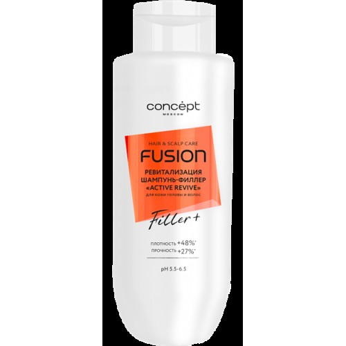 Concept Fusion Шампунь-филлер ревитализация кожи головы и поврежденных волос Active Revive, 500 мл