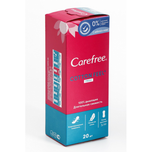 CAREFREE Прокладки ежедневные ароматизированные Cotton Feel 20шт