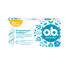O.b. Тампоны ProComfort Normal 16 шт O.b. Тампоны ProComfort Normal 16 шт