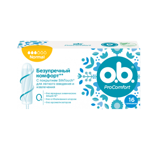 O.b. Тампоны ProComfort Normal 16 шт O.b. Тампоны ProComfort Normal 16 шт