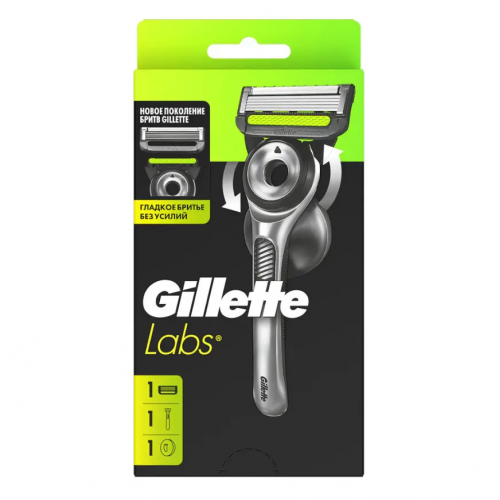 GILLETTE LABS Бритва безопасная с 1 сменной кассетой