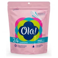 ОЛА тампоны Нормал 24шт Шелковистая Поверхность п/э ОЛА тампоны Нормал 24шт Шелковистая Поверхность п/э