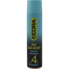 CEDRA Лак для волос сильная фиксация с витамином Е 225мл