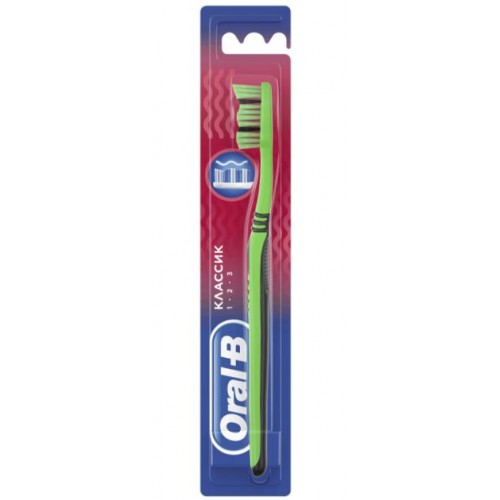 ORAL_B Зубная щетка 123 Классик 40 Medium 1шт