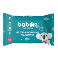 BABIKO My balance Влажные салфетки детские с пантенолом 25шт BABIKO My balance Влажные салфетки детские с пантенолом 25шт
