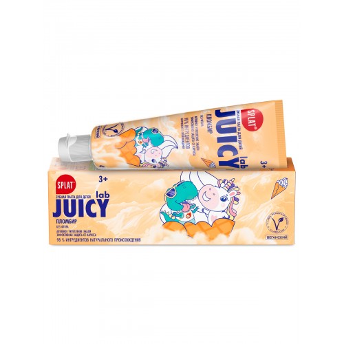 JUICY LAB ПЛОМБИР детская зубная паста без фтора, 45 г JUICY LAB ПЛОМБИР детская зубная паста без фтора, 45 г