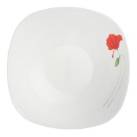 Салатник 19*6см Маки 770мл опаловое стекло квадратная MILLIMI Салатник 19*6см Маки 770мл опаловое стекло квадратная MILLIMI