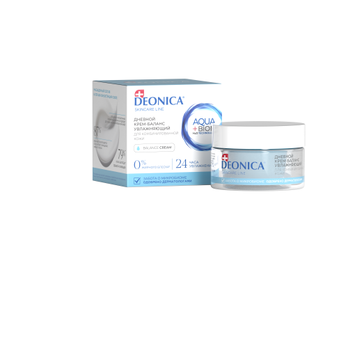 Deonica крем для лица дневной крем-баланс для лица увлажняющий для комбинированной кожи, 50 мл