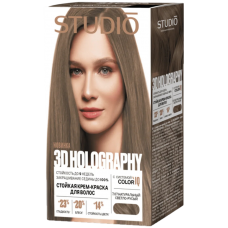 Студио Профешнл 3D стойкая краска для волос т.7.07 Натуральный светло-русый HOLOGRAPHY 2025