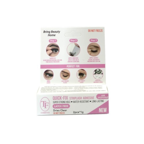 TF Клей для накладных пучков и ресниц  QUICK-FIX striplash adhesive/прозрачный