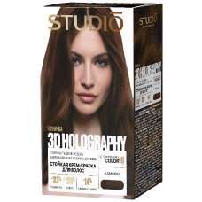 Студио Профешнл 3D стойкая краска для волос т.4.4 Мокко HOLOGRAPHY 2025