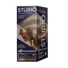 Студио Профешнл 3D стойкая краска для волос т.6.1 Пепельно-русый HOLOGRAPHY 2025