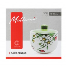 Сахарница 500мл, 11*11см. керамика, Земляника MILLIMI