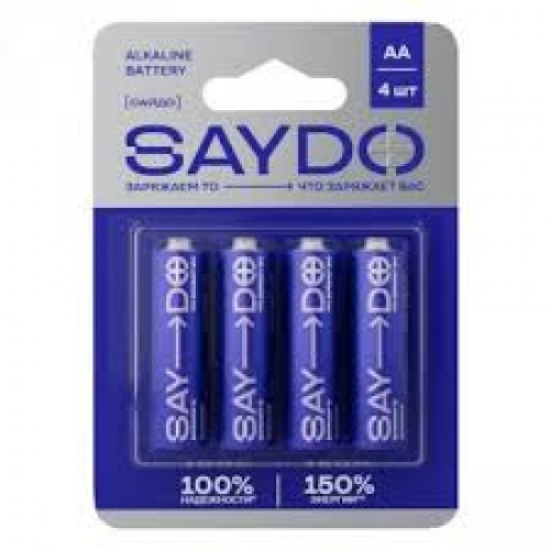 Батарейки алкалиновые «SAYDO Medium» размер AА, блистер 4 шт.
