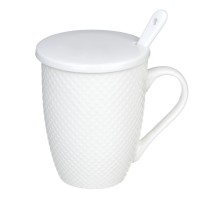Кружка 400мл заварочная с крышкой, фарфор MILLIMI