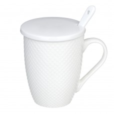 Кружка 400мл заварочная с крышкой, фарфор MILLIMI